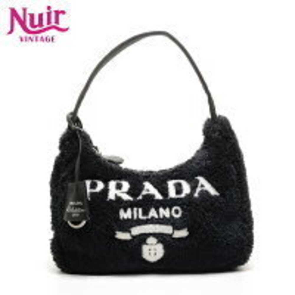 Prada Terry Edition Hobo Handbag Black
